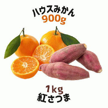 【早割5%OFF】鹿児島県産ハウスみかん・紅さつま詰合せ (7月中旬より発送)